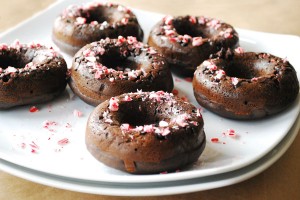 chocolate peppermint doughnuts
